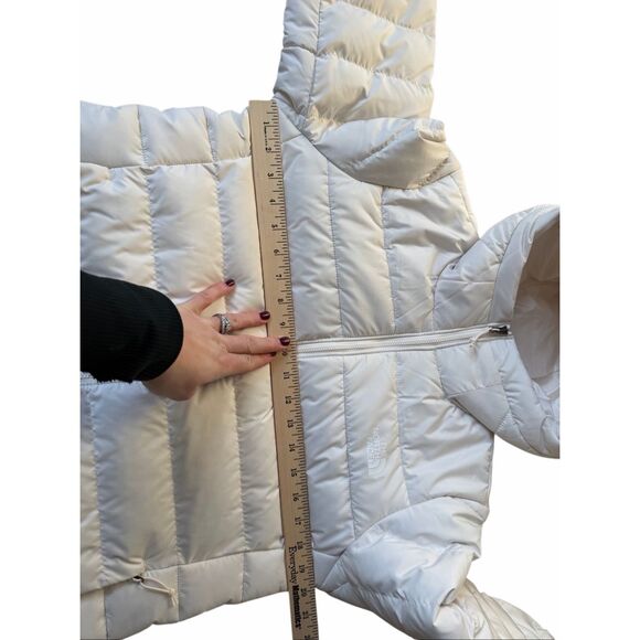 North Face Parka Aconcagua NEW Hooded Down Fill White Dune Women’s size Medium - Picture 9 of 14